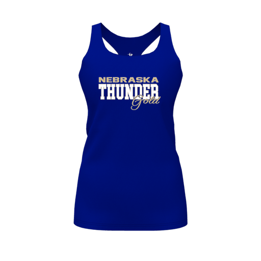 [FT0TRBRY-FYS-LOGO2] Decker Racerback Tank Top (Female Youth S, Royal, Logo 2)