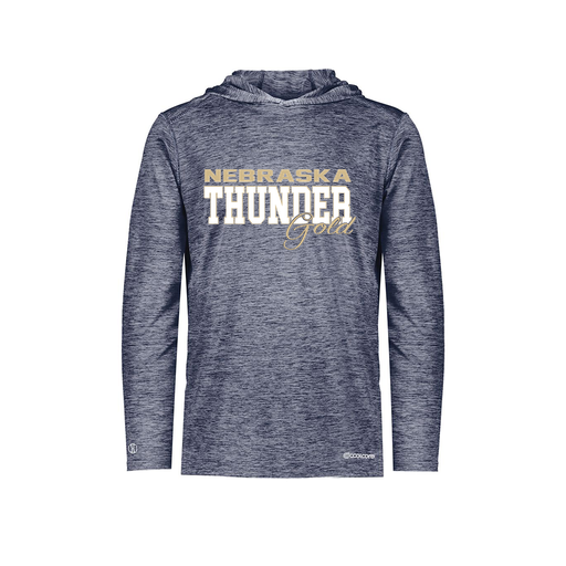 [FOLHCGNV-YS-LOGO2] Decker Youth Charge Hoodie (Youth S, Navy, Logo 2)