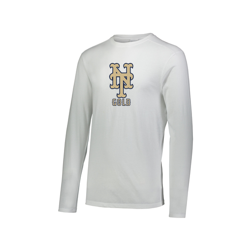[FTLCUBWH-AXS-LOGO1] Decker Men's Tri-Blend T-Shirt - Long Sleeve (Adult XS, White, Logo 1)
