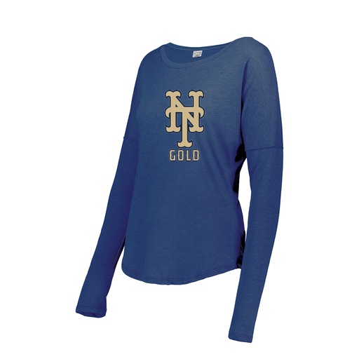 [FTLCUBRY-FAS-LOGO1] Decker Women's Tri-Blend T-Shirt - Long Sleeve (Female Adult S, Royal, Logo 1)