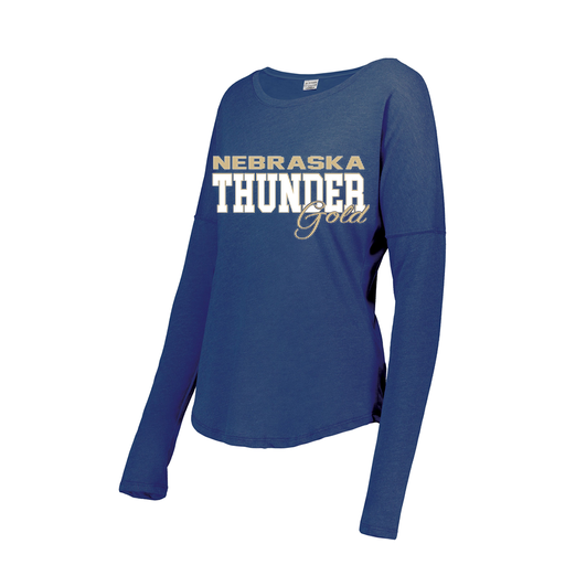 [FTLCUBRY-FAS-LOGO2] Decker Women's Tri-Blend T-Shirt - Long Sleeve (Female Adult S, Royal, Logo 2)